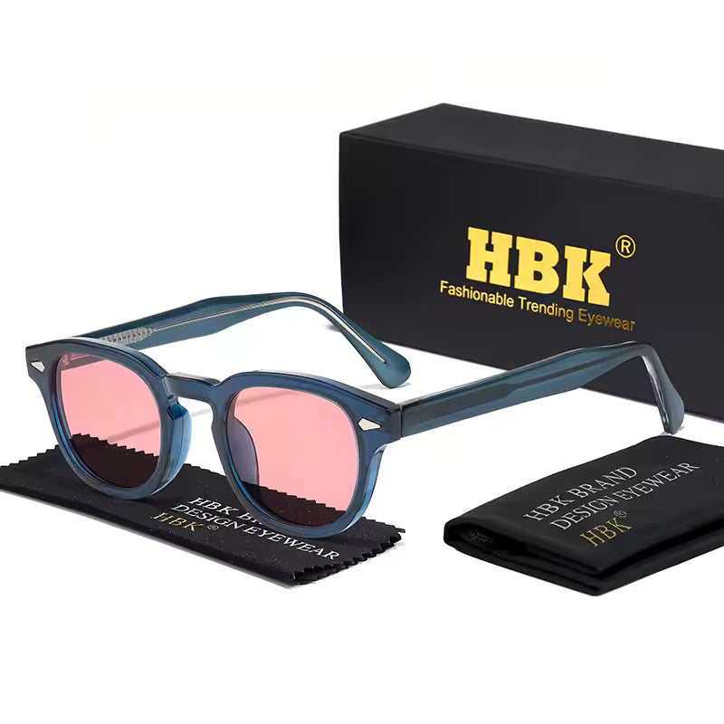 HBK Fashion Men's Sunglasses Gradient Lens Design Sun Glasses Simple Round Women Daily Wear Outdoor Shopping Travel Party