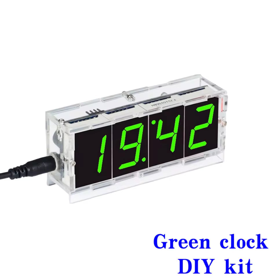 Colorful DIY Digital Clock Kit Display Date Week Temperature Alarm Soldering Project Learning Practice Solder Diy Electronic Kit